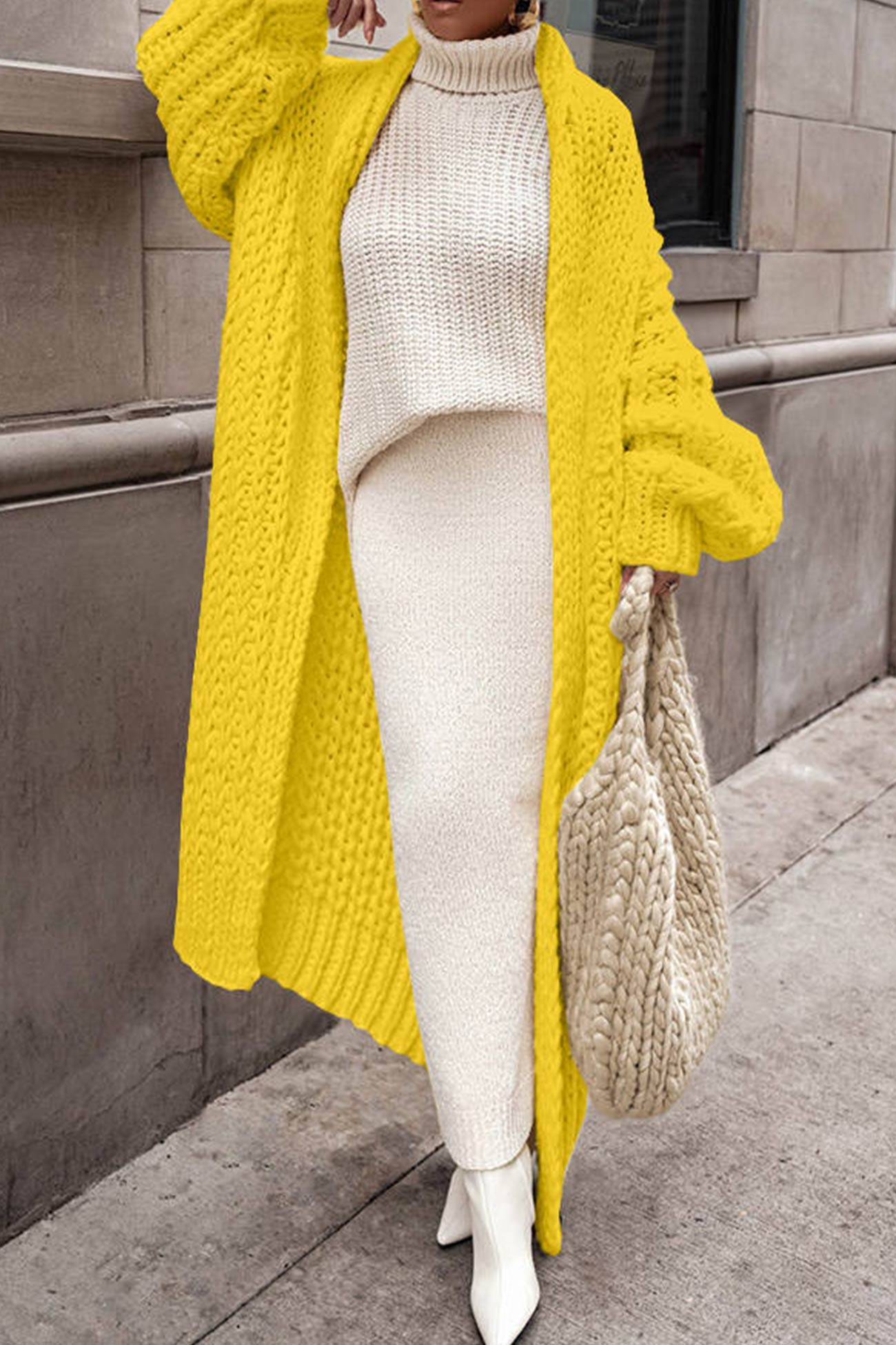 Écharpe cardigan longue femme