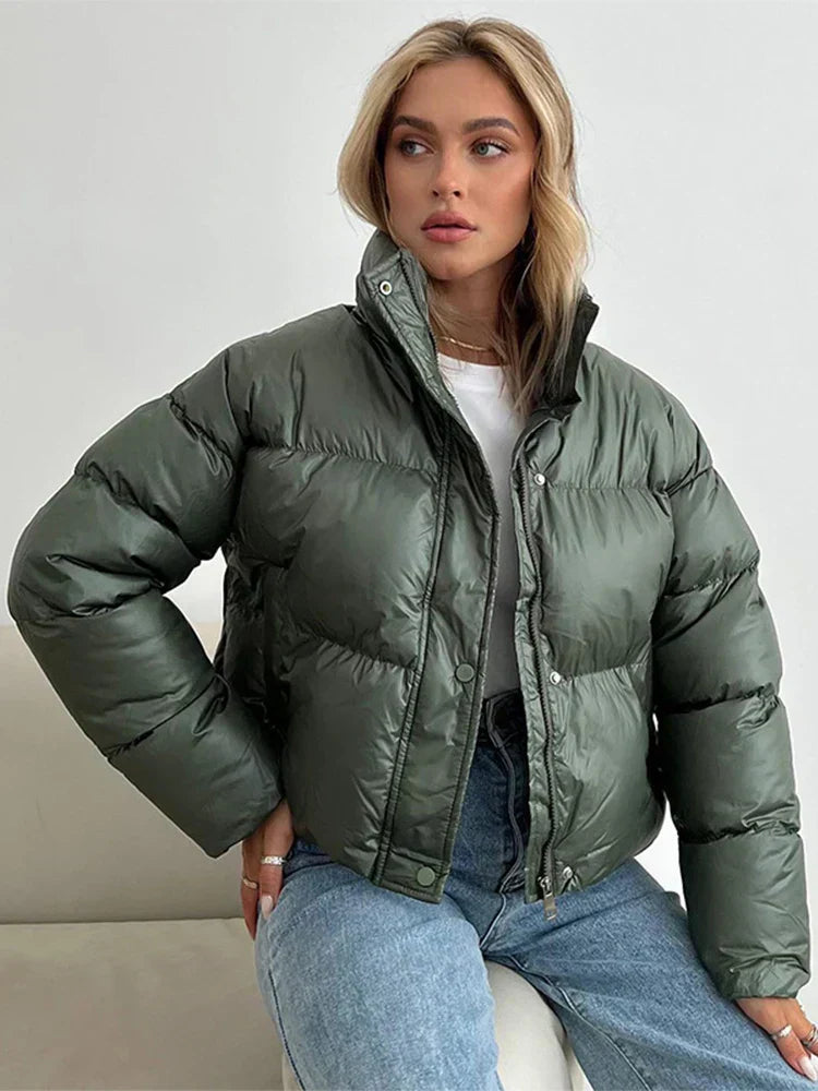 Doudoune courte chaude pour femme