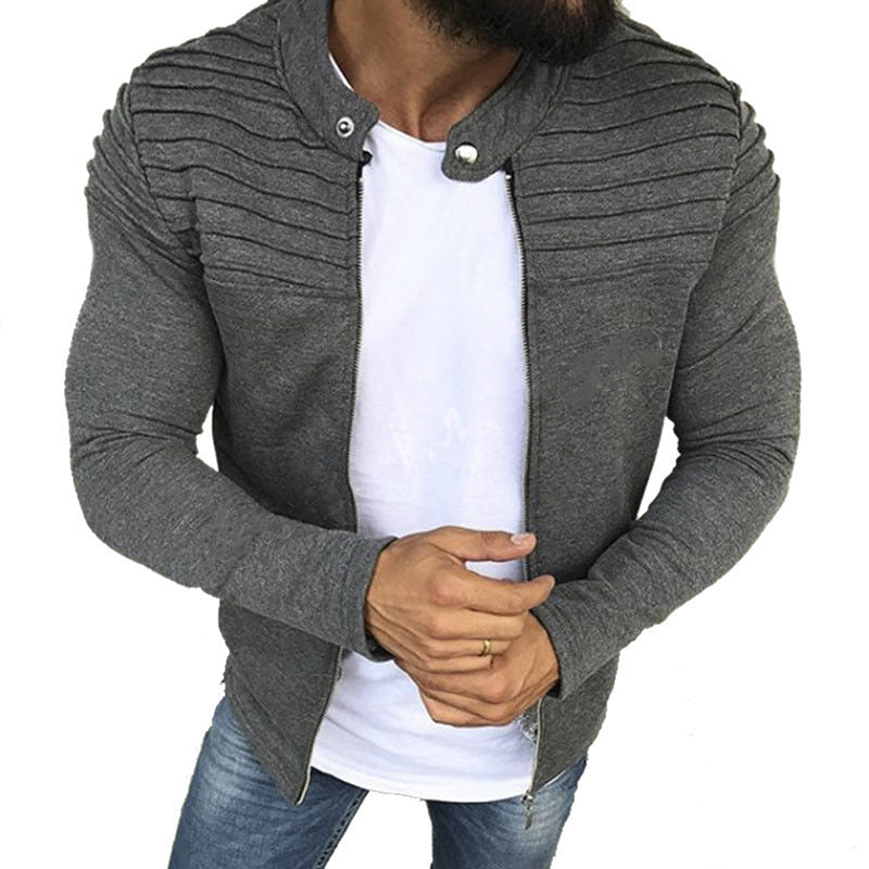 Sweat-shirt ajusté zippé pour homme
