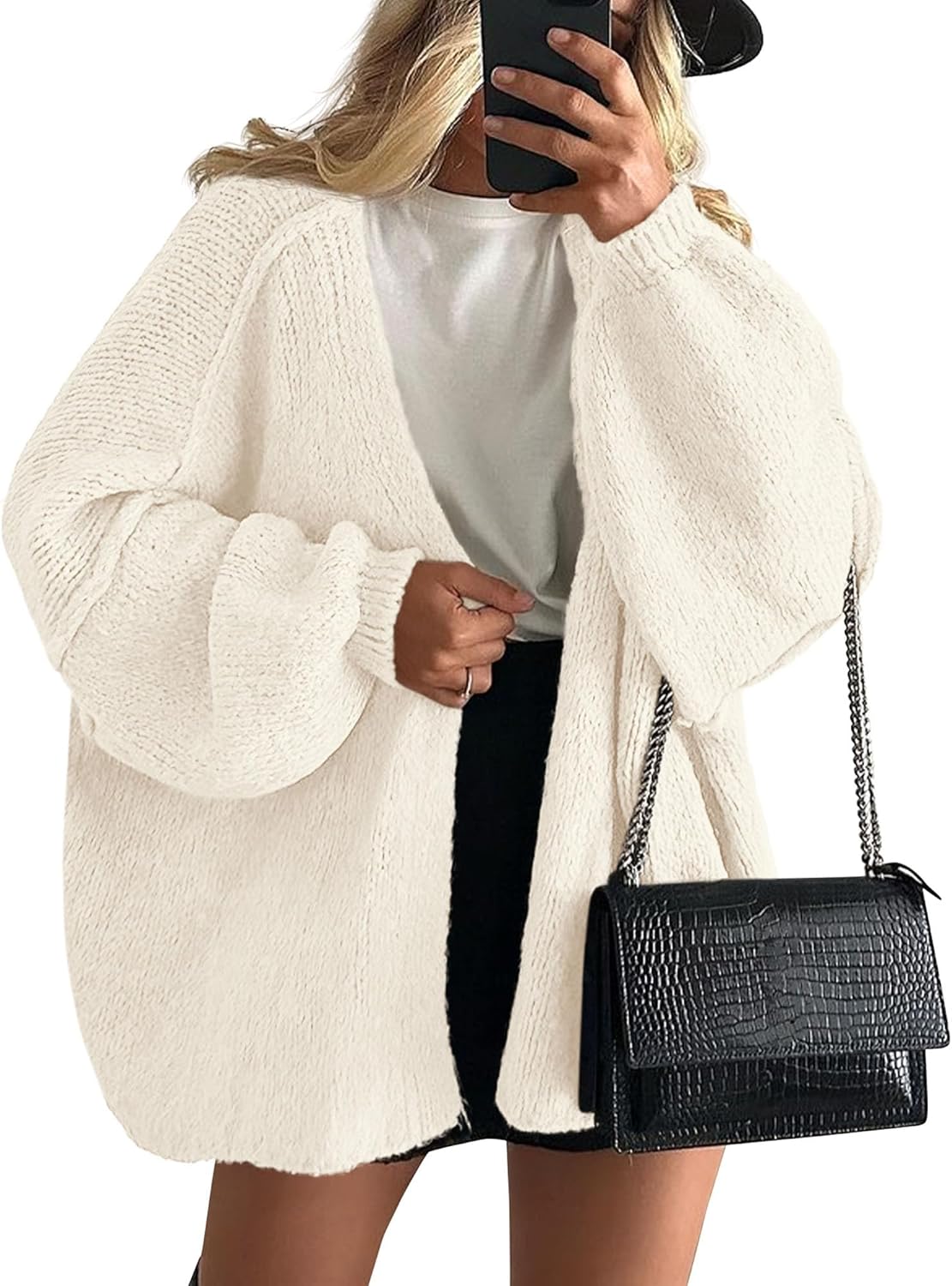 Gilet en tricot pour femme coupe oversize