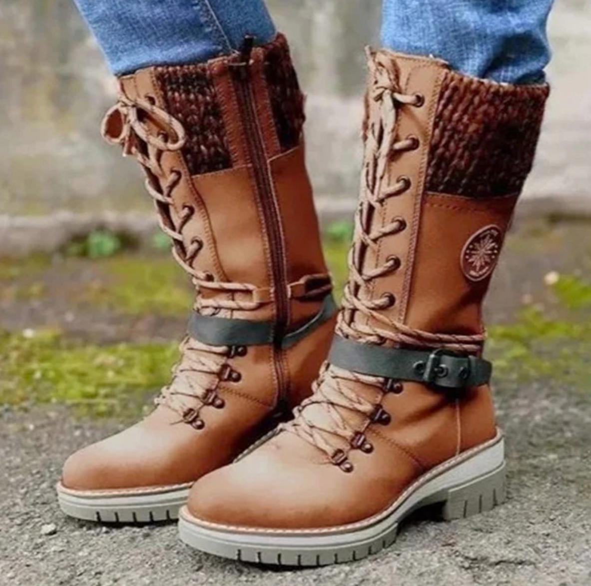 Bottes d'hiver imperméables pour femme, chaussures de neige