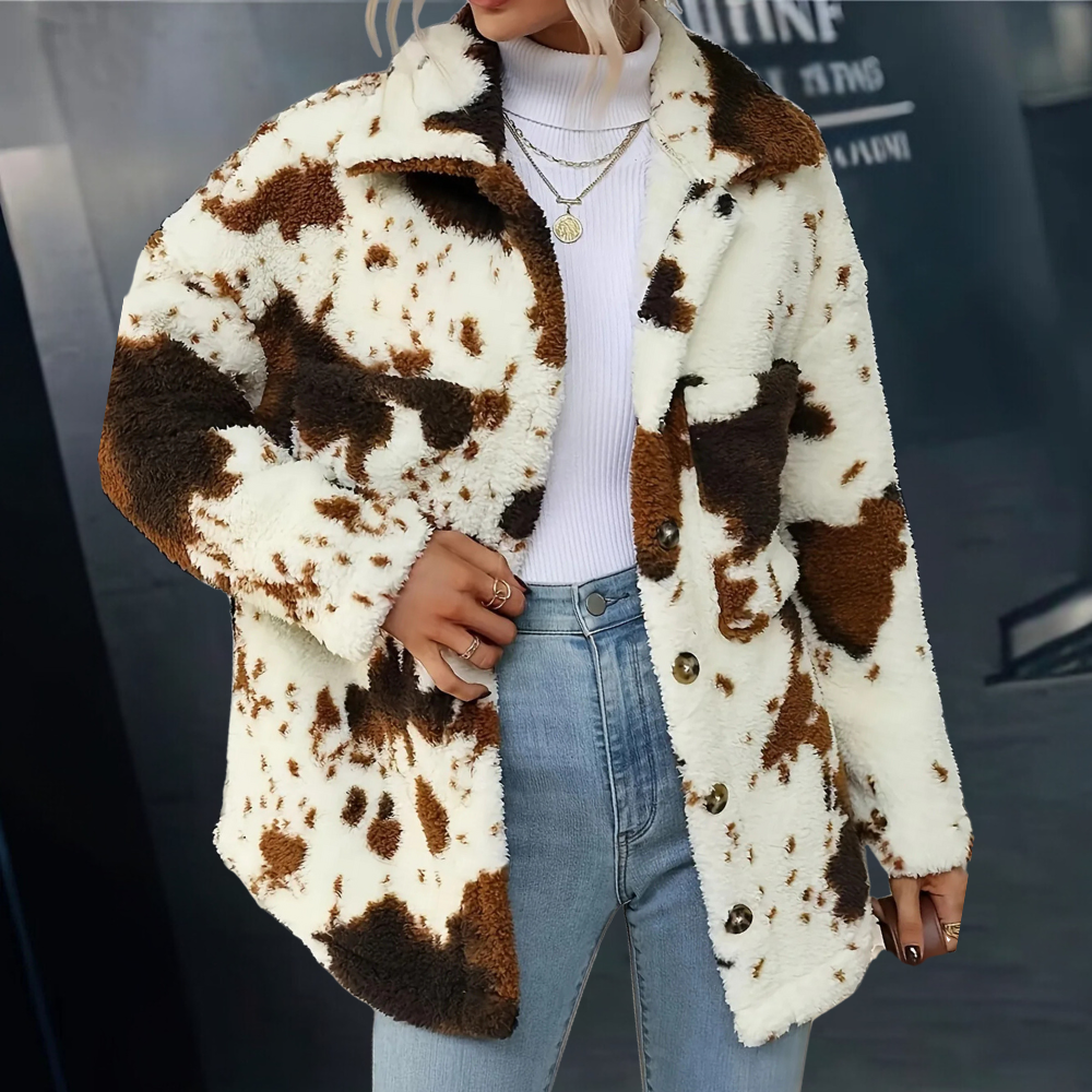Manteau d'hiver chaud en peluche pour femme