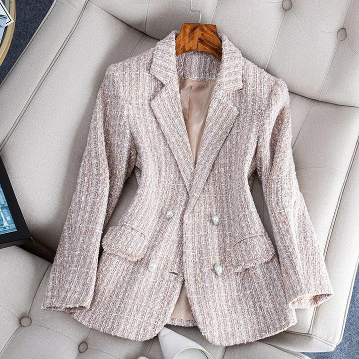 Blazer élégant pour femme style tweed