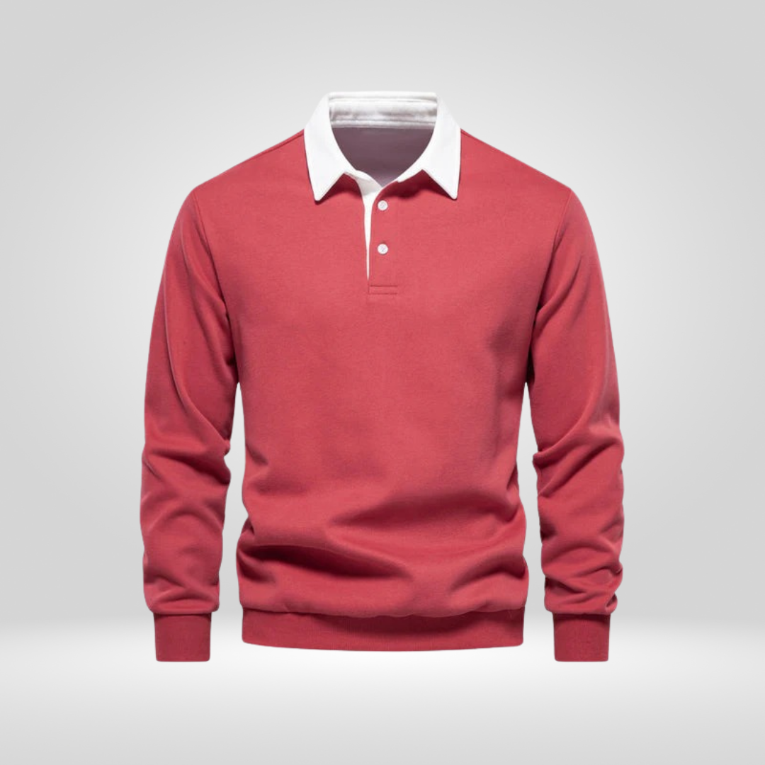 Polo pull décontracté col