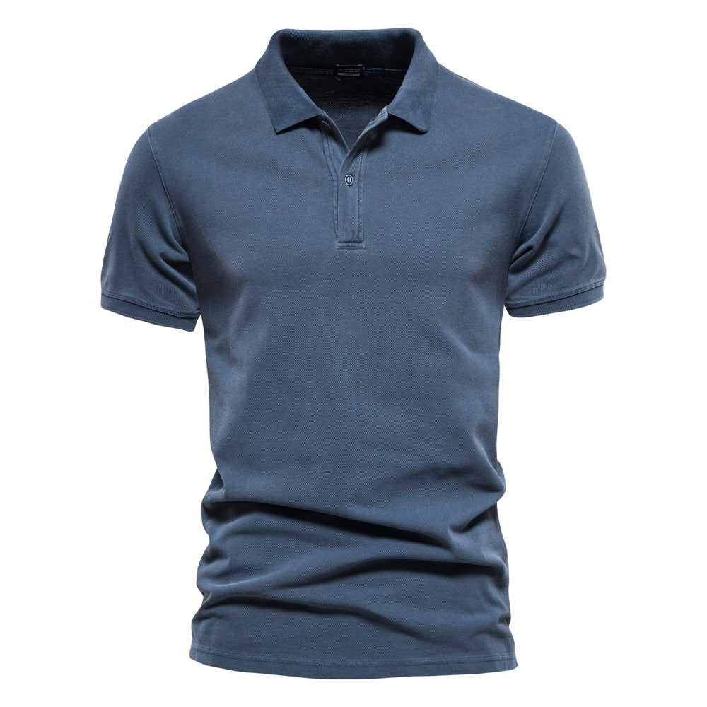Polo pour homme décontracté moderne semi-boutonné