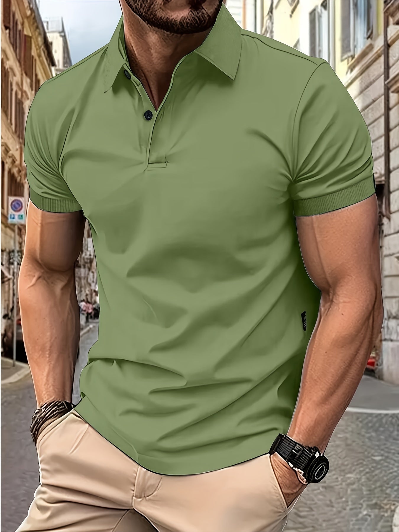 Polo homme manches courtes tendance