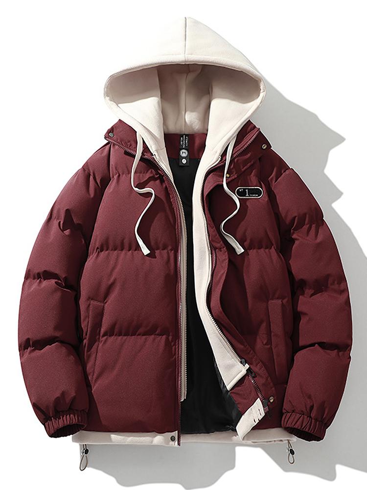 Doudoune matelassée à capuche pour homme