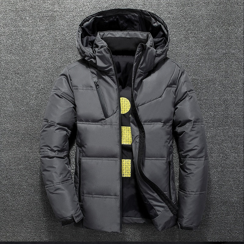 Veste isolante chaude à capuche pour homme