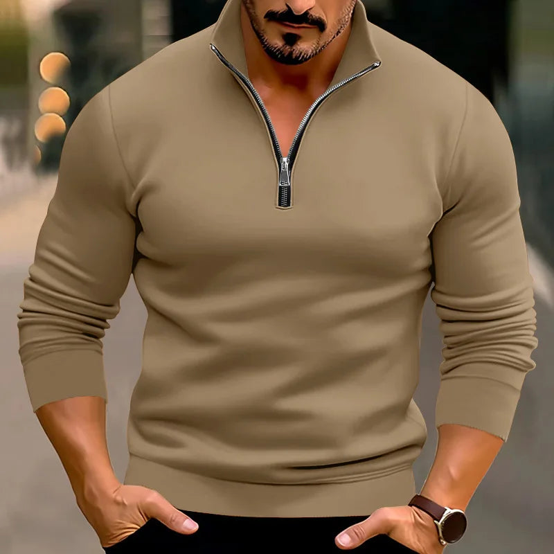 Pull Homme Décontracté Chaud Semi-zippé