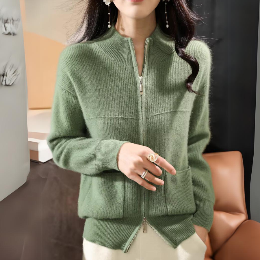Gilet Femme Mérino Doux Fermeture éclair
