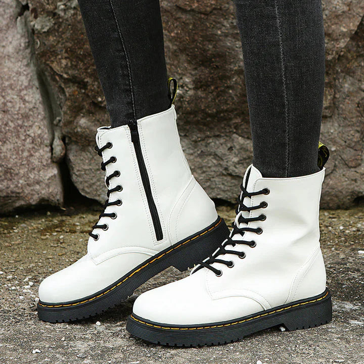 Bottes confortables femme lacets fermeture éclair
