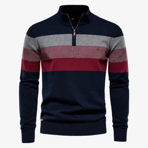 Pull Homme Manches Longues Col Montant Tricot
