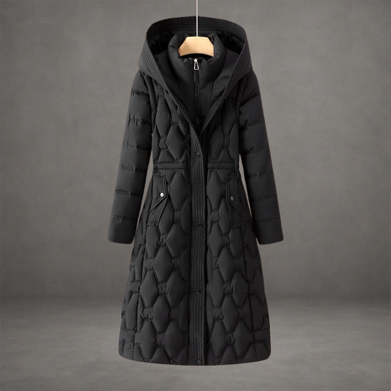 Manteau à capuche doudoune matelassée chaude pour femme