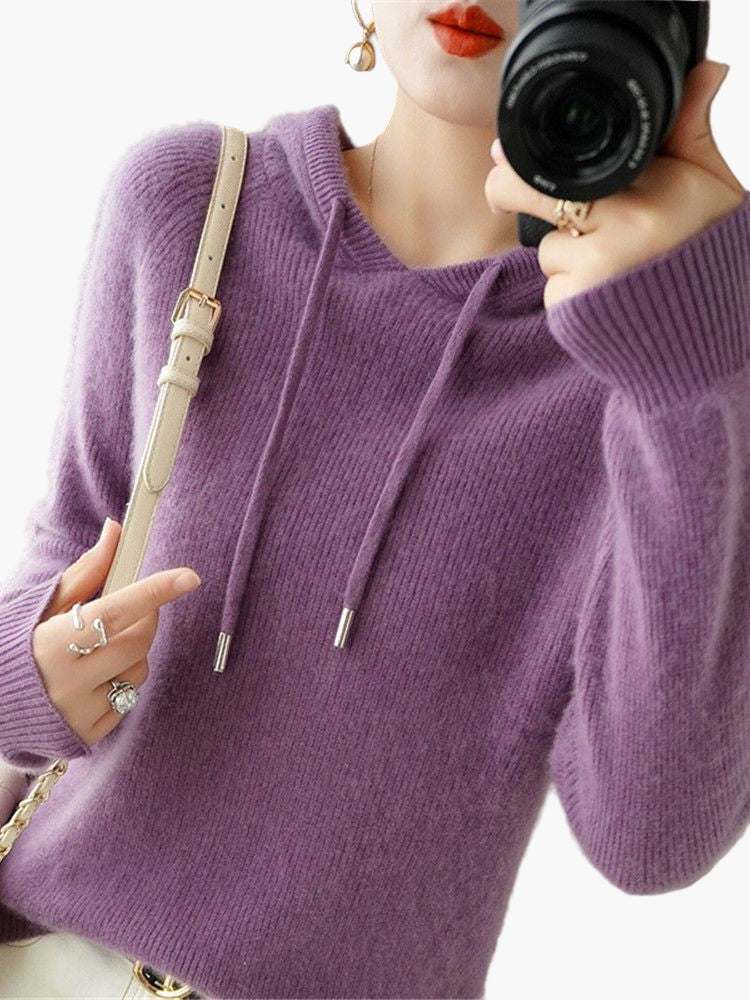 Cardigan doux à capuche - Sweat-shirt à capuche confortable pour femme