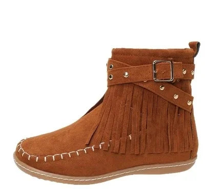 Bottes d'hiver chaudes pour femmes, bout rond, fermeture éclair