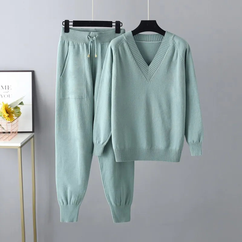 Ensemble pull tricoté doux et douillet