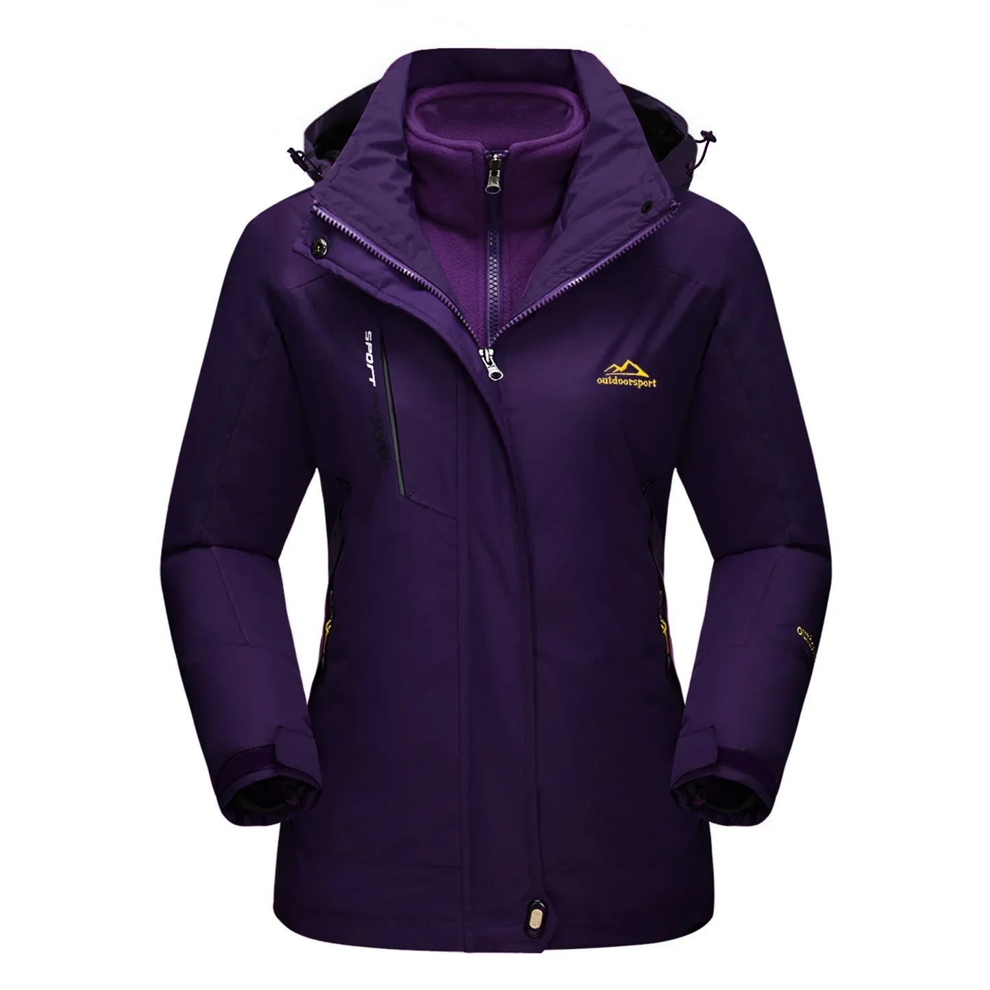 Veste de ski chaude doublée polaire 3-en-1