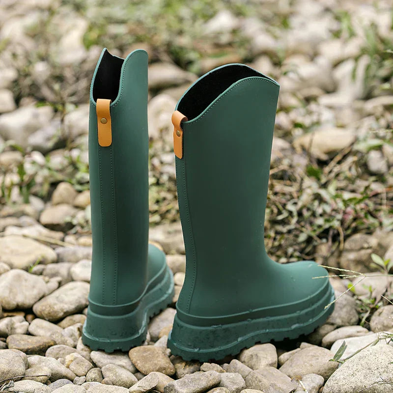 Bottes de pluie femme hautes imperméables confortables