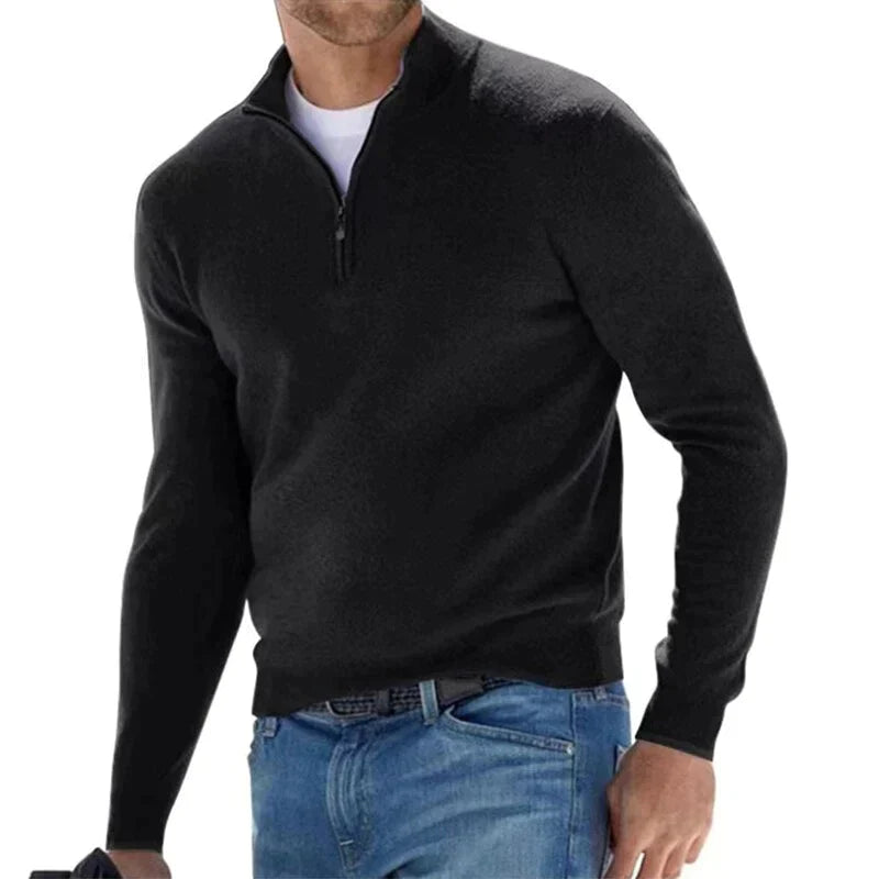 Pull moderne pour homme avec fermeture éclair