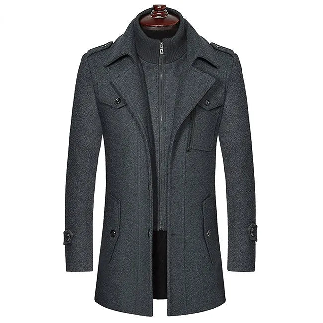 Manteau en laine stylé pour homme