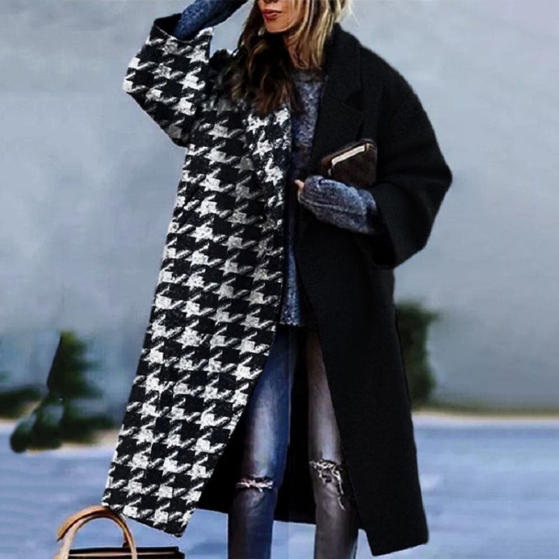 Manteau long femme style automne chaud