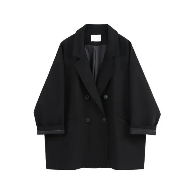 Blazer stylé à double boutonnage grande taille