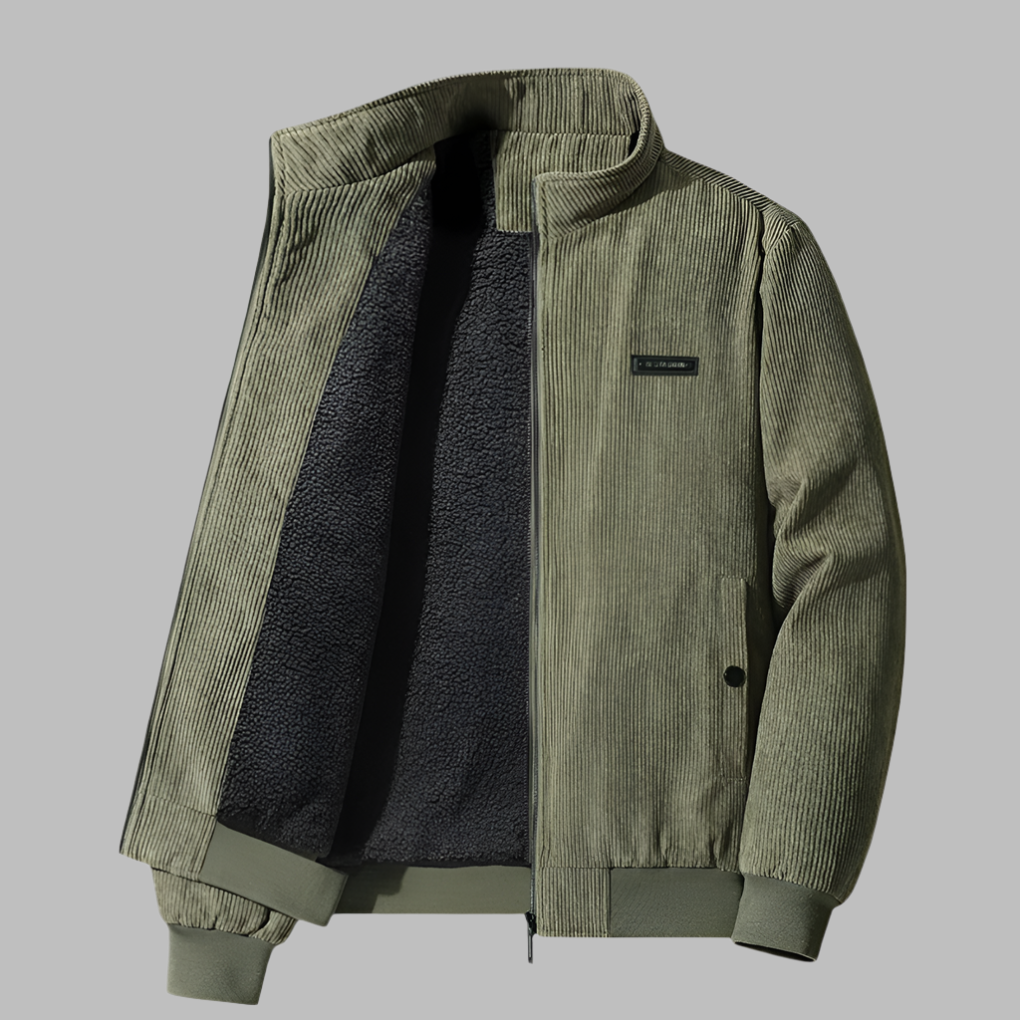 Veste d'hiver en velours côtelé pour hommes