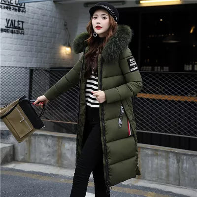 Fridli - Manteau long d'hiver pour femme avec garniture en fourrure