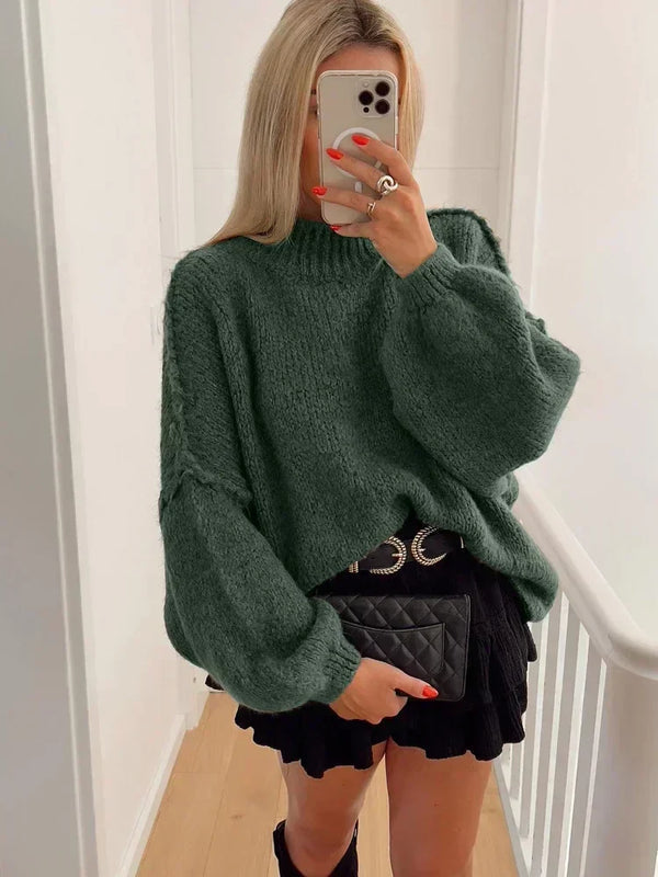 Pull douillet en tricot doux pour l'hiver