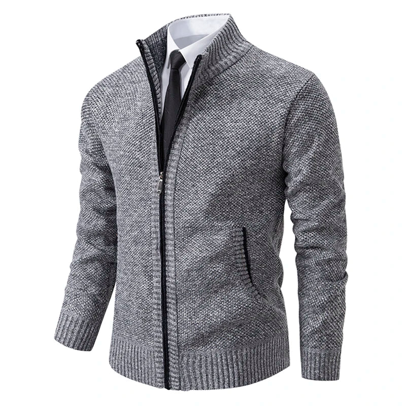 Gilet homme zippé moderne col montant