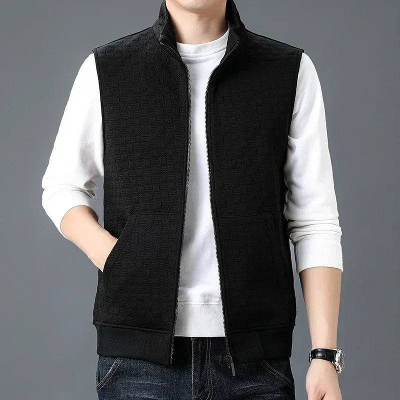 Gilet Homme Sans Manches Moderne Fermeture Éclair