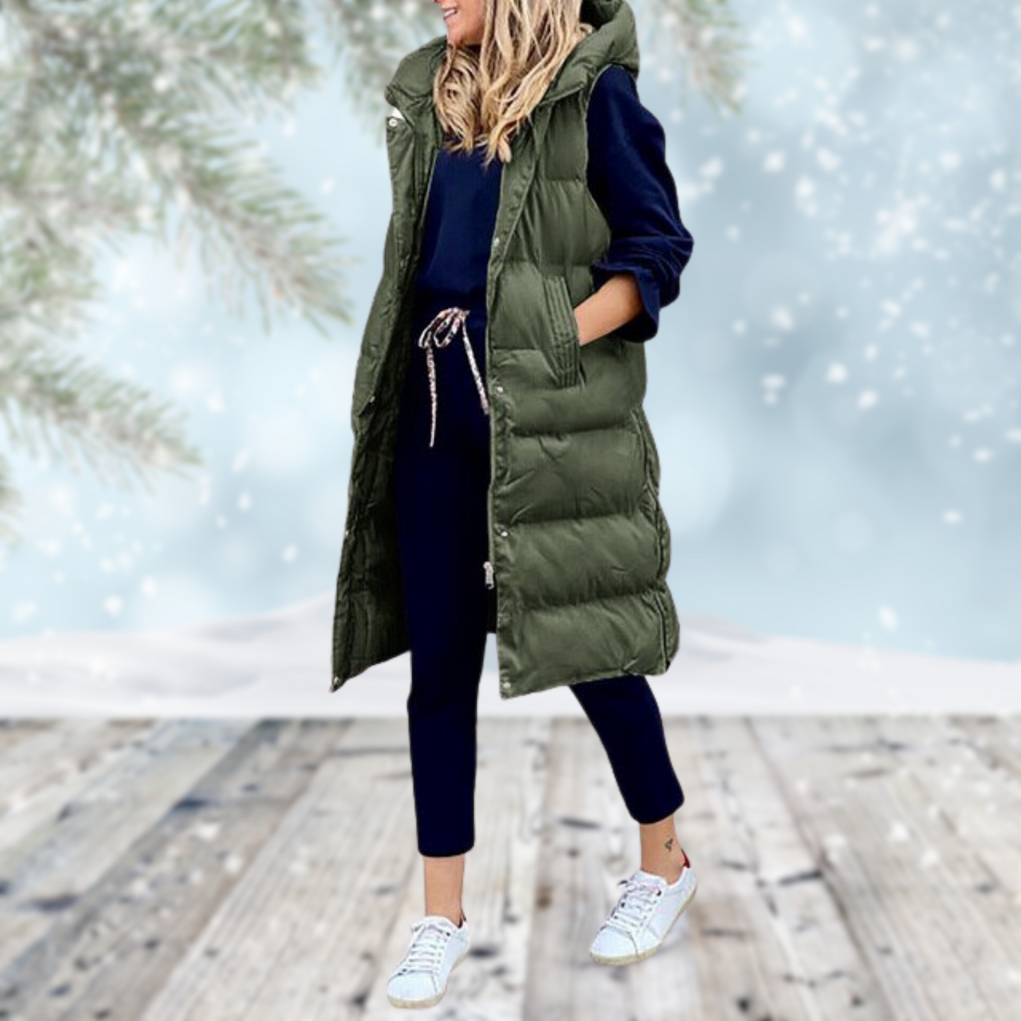 Longue veste chaude pour femme