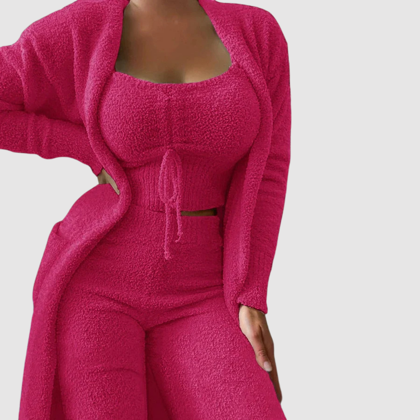 Pyjama Femme Ensemble 3 Pièces Confort