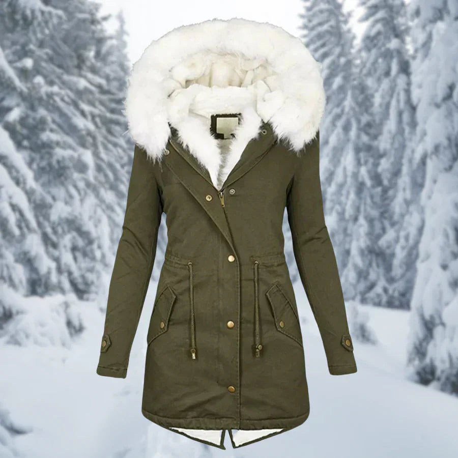 Manteau long élégant d'hiver pour femme