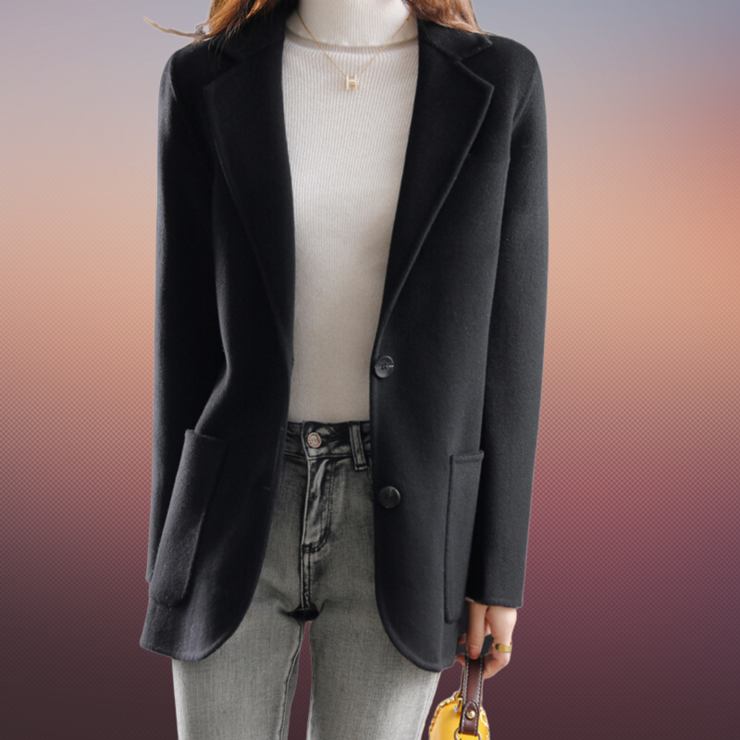 Blazer en tweed élégant pour femme automne-hiver