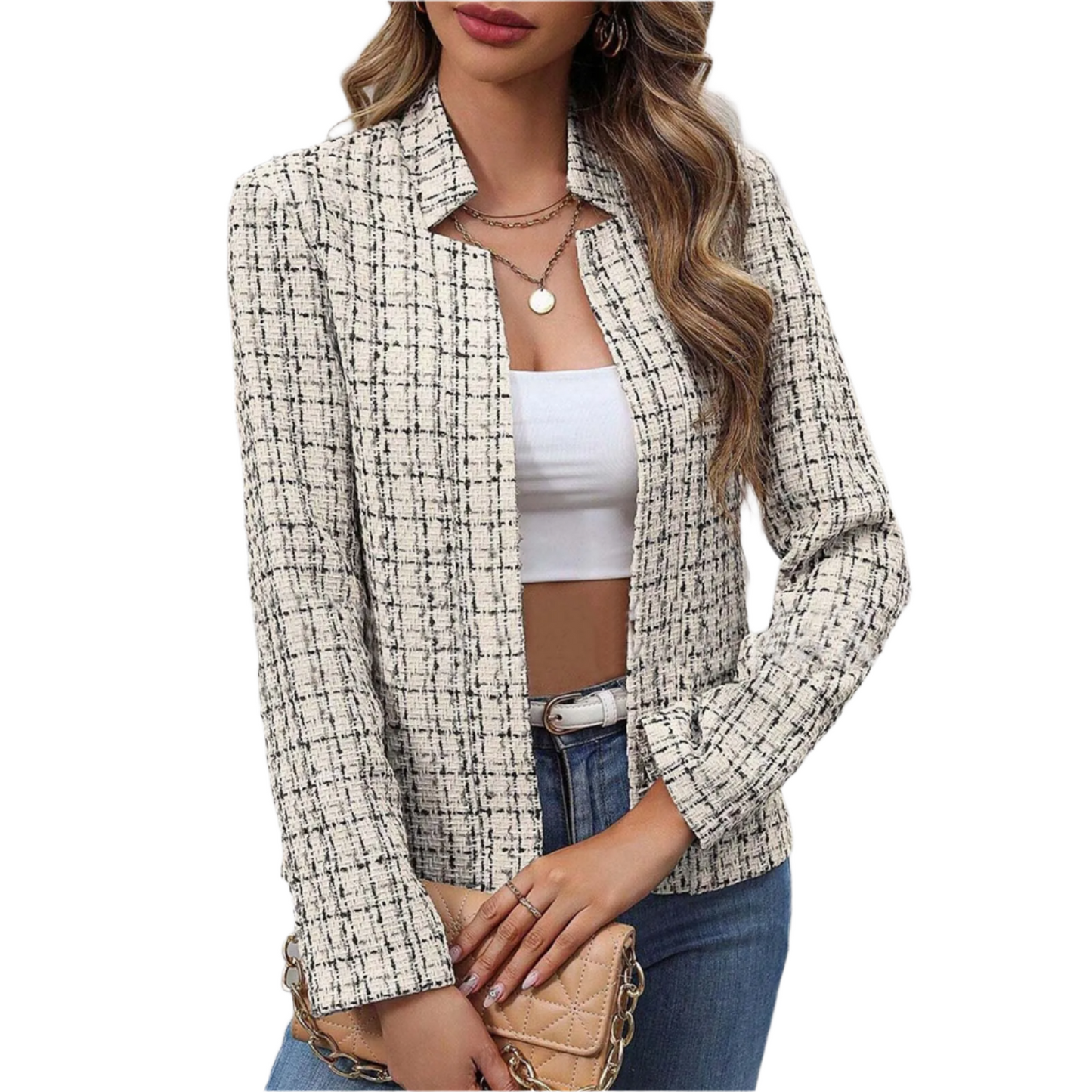 Blazer femme stylé manches longues moderne