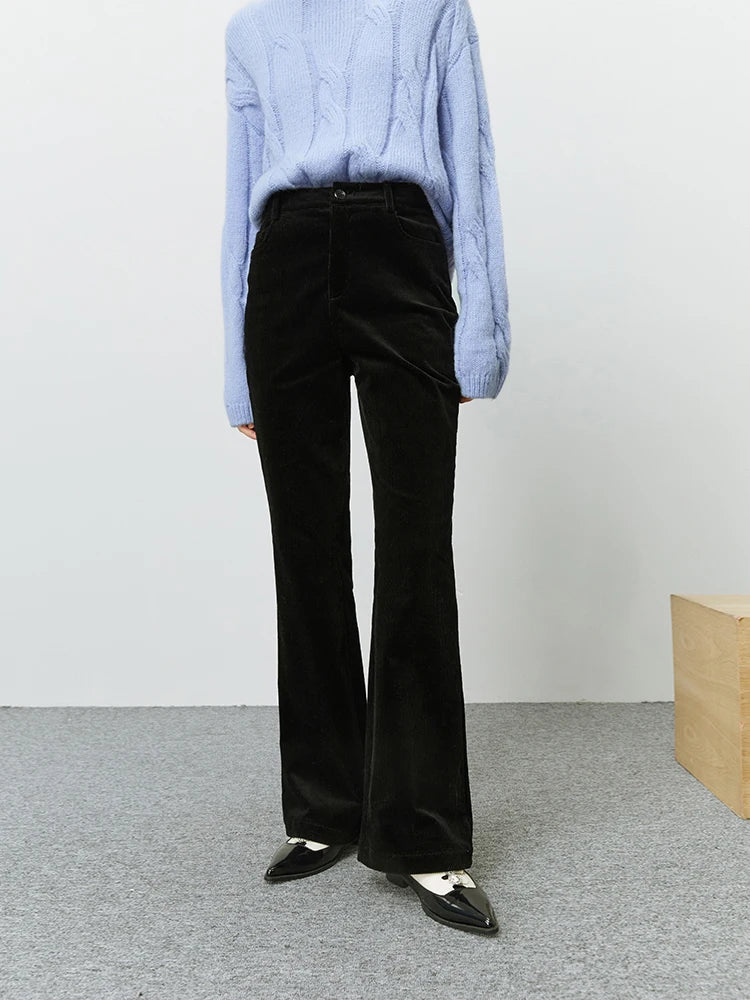 Pantalons en velours côtelé élégants pour femmes