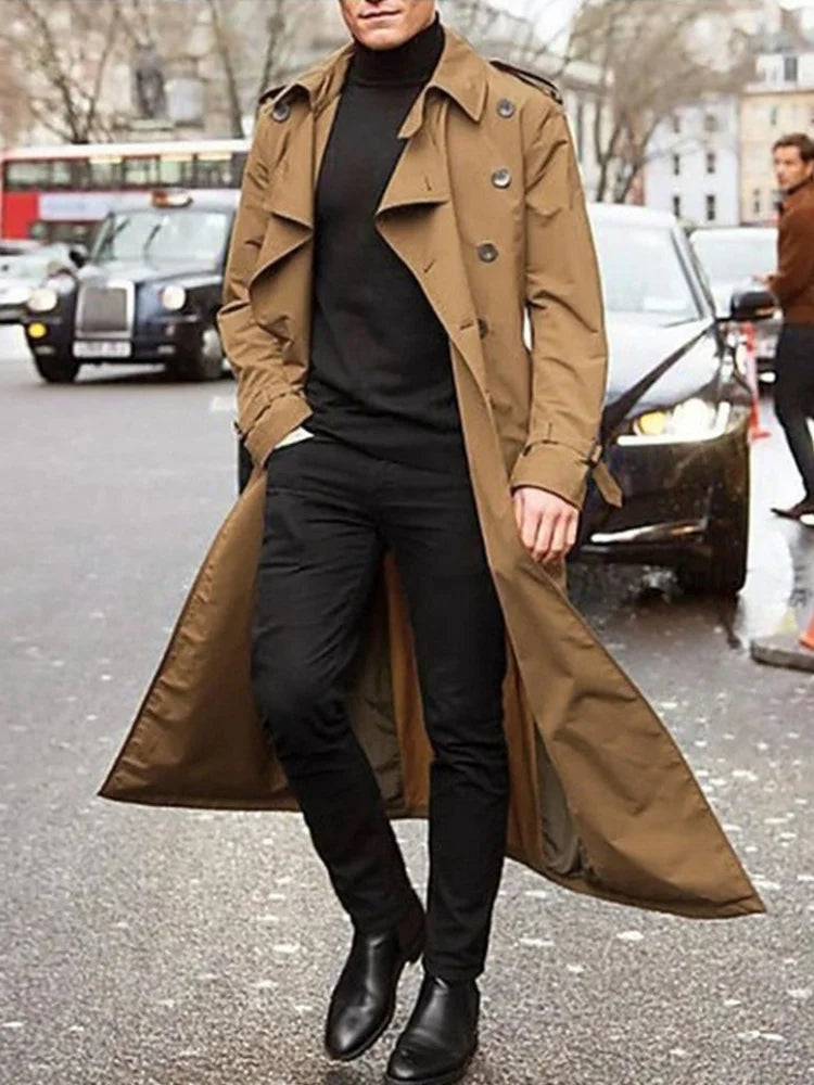 Trench-coat élégant pour homme Hiver
