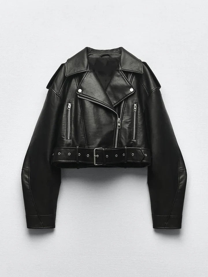 Blouson en cuir, style vintage, rétro