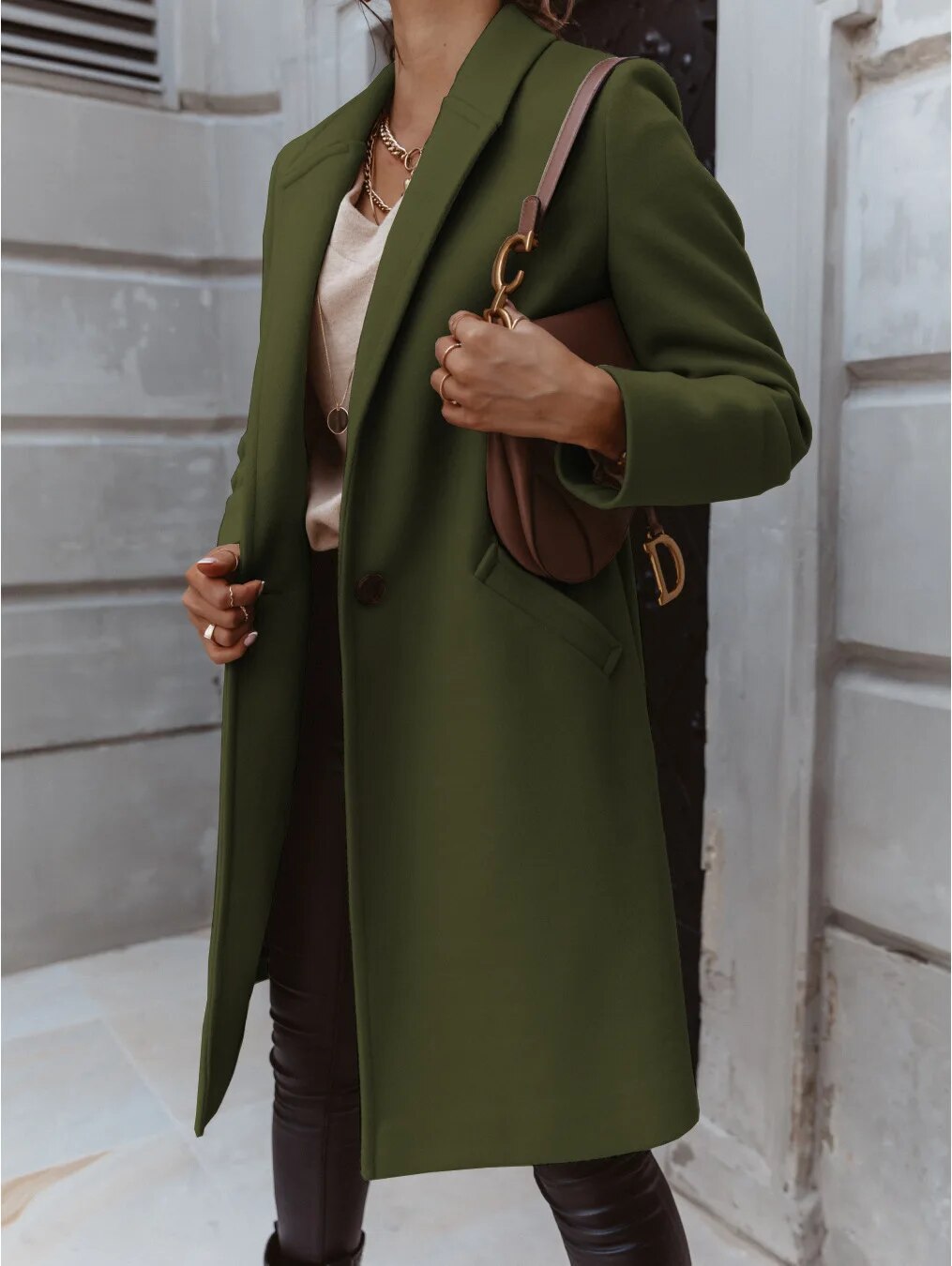 Manteau en laine sur mesure Élégant Classique