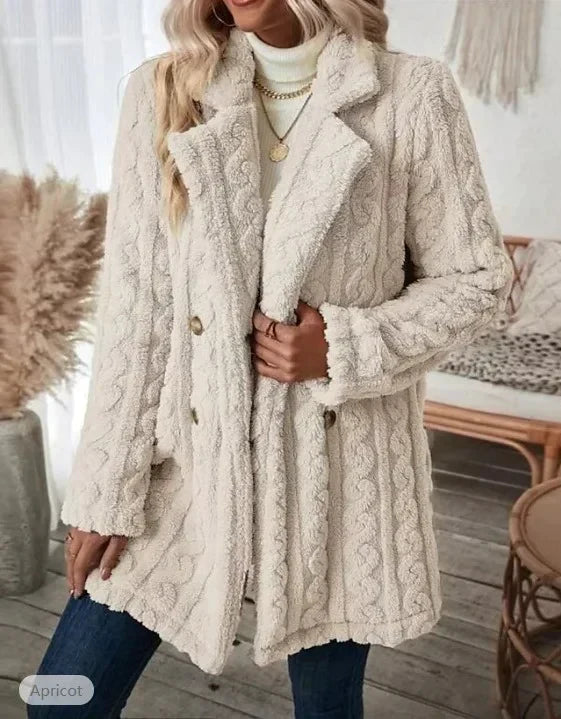Manteau d'hiver long avec col élégant