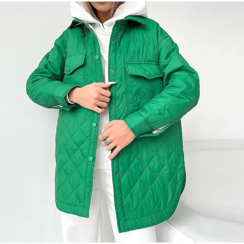 Veste d'automne élégante pour femme, grandes poches pratiques