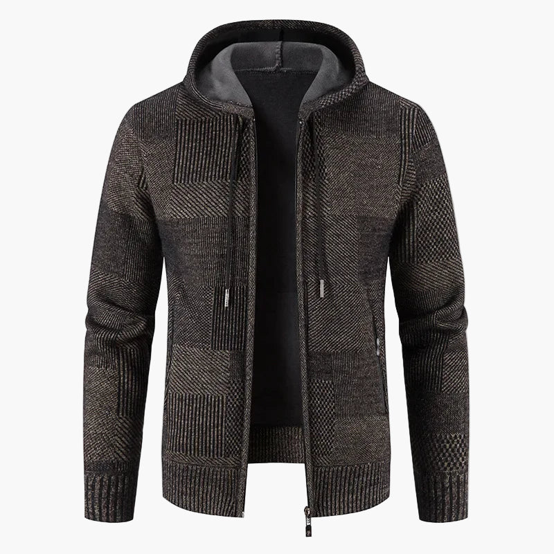 Gilet en maille à capuche - Veste d'hiver chaude pour femme