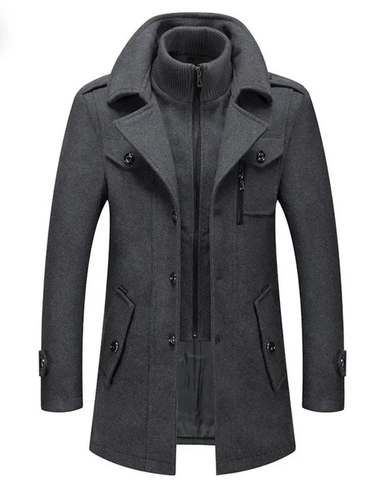 Manteau en laine pour homme, doublure pyjama