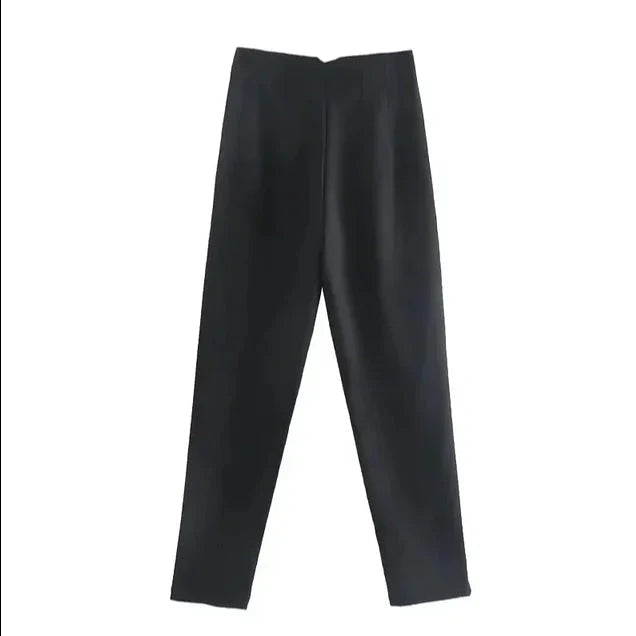 Pantalon taille haute coupe slim