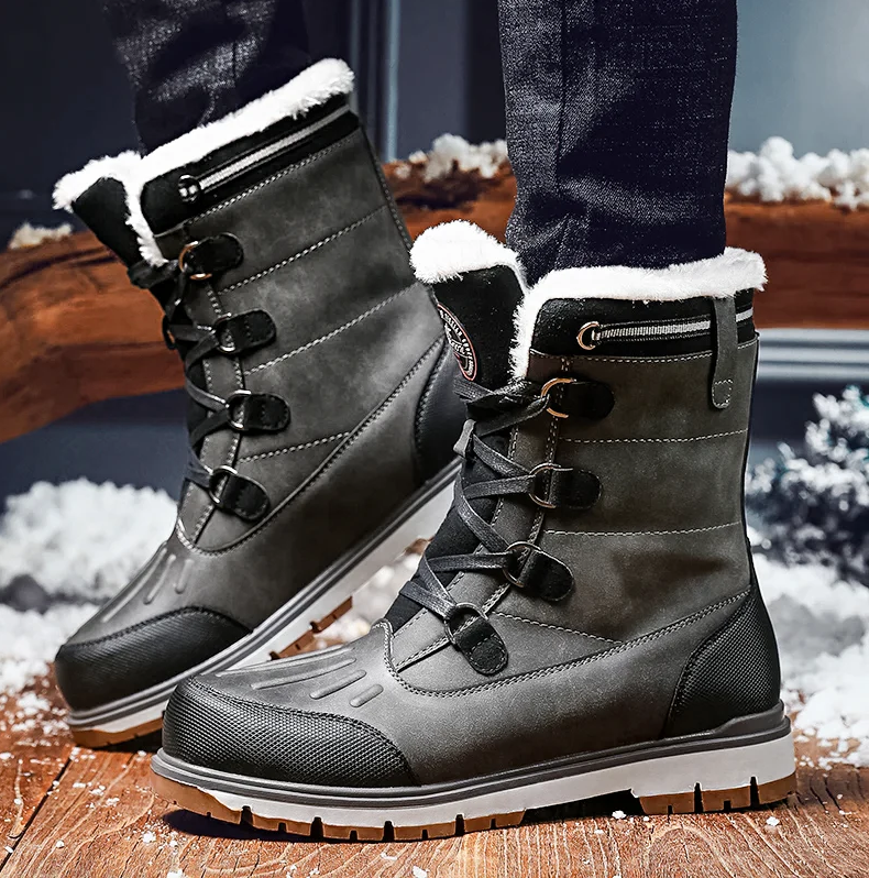 Bottes chaudes pour hommes isolées imperméables