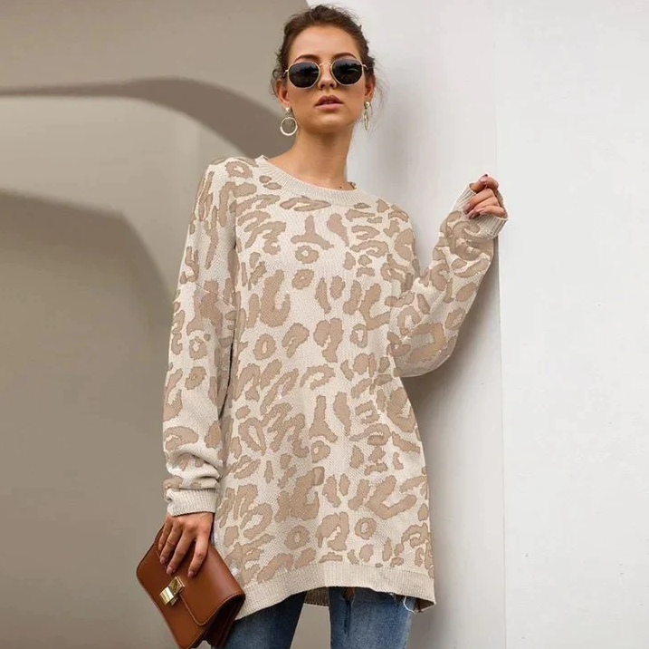 Pull léopard tendance pour femme