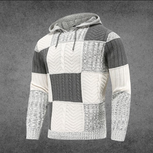 Hoodie élégant en laine pour homme au design moderne