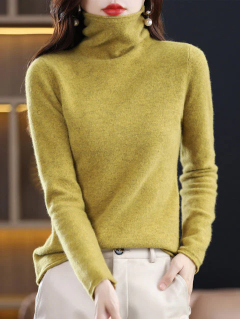 Helena Pull col roulé élégant Pure Laine