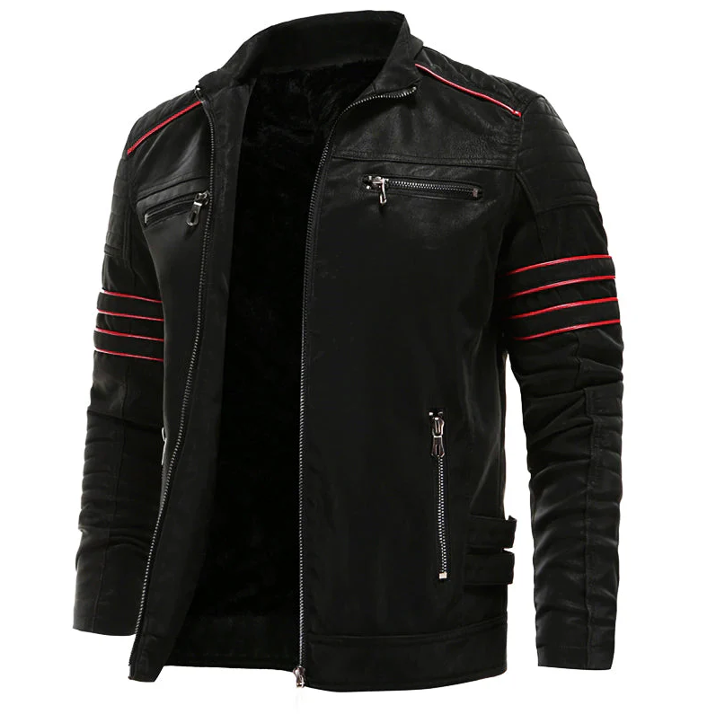 Herren Lederjacke Biker-Style - IdealeKleiden